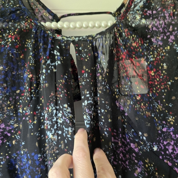 NWT Free People Anna Mini Dress Open Back Metallic Spots XS - Picture 7 of 12